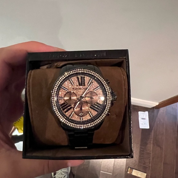 Black and Rose Gold Michael Kors watch - Picture 1 of 1